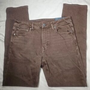 American Eagle 32x33 Slim Straight *Bleach? Spots* Coffee Brown Jeans 1482